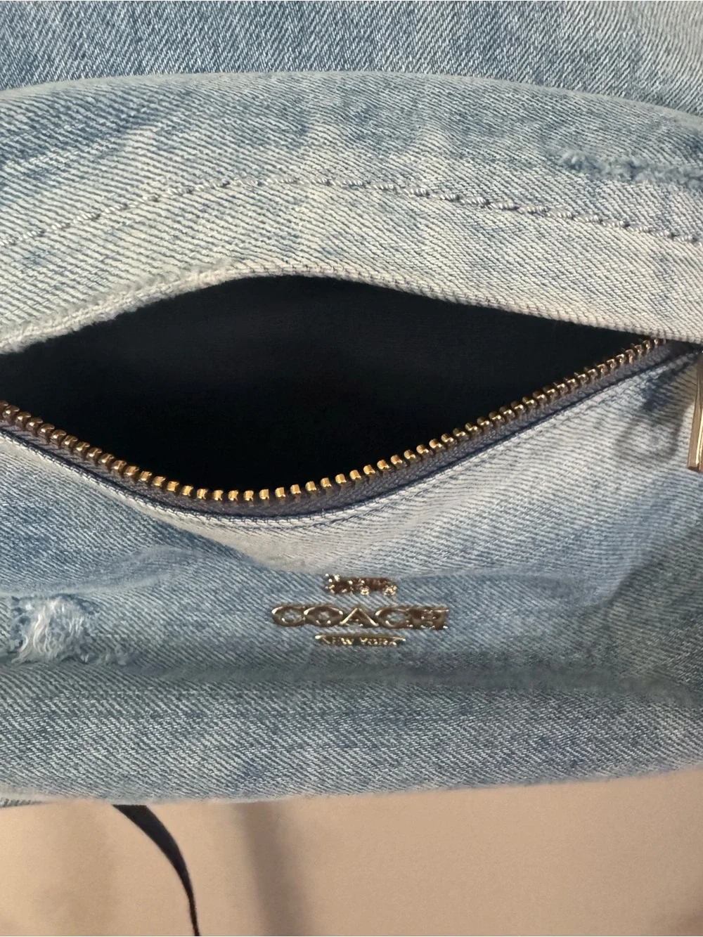 Coach Taylor Denim Blue Backpack